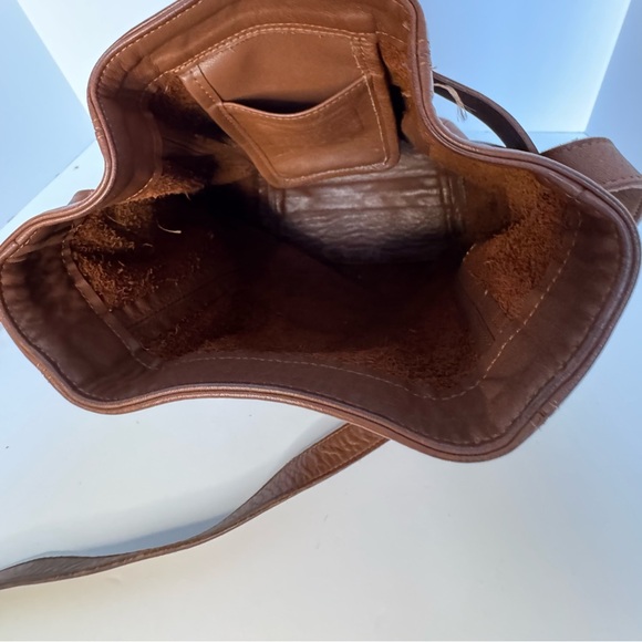 COACH  Bucket Bag- Authentic & Vintage Mini Shoulder Drawstring, Leather, Brown - Picture 3 of 17